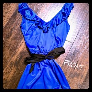 Blue Satin Dress (M) from Francesca’s - NWT